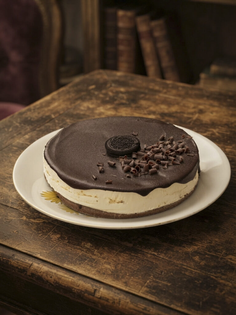Cheesecake Oreo: la ricetta senza cottura con base al cacao, crema al formaggio e ganache fondente